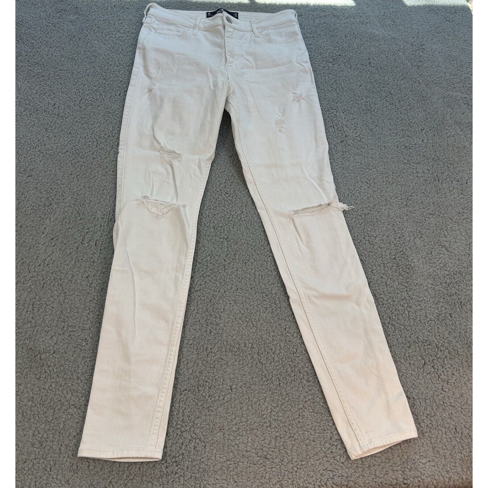 HOLLISTER  High Rise  Super‎ Skinny Jean Jeggings Women's 28 X 30 White Strecth
